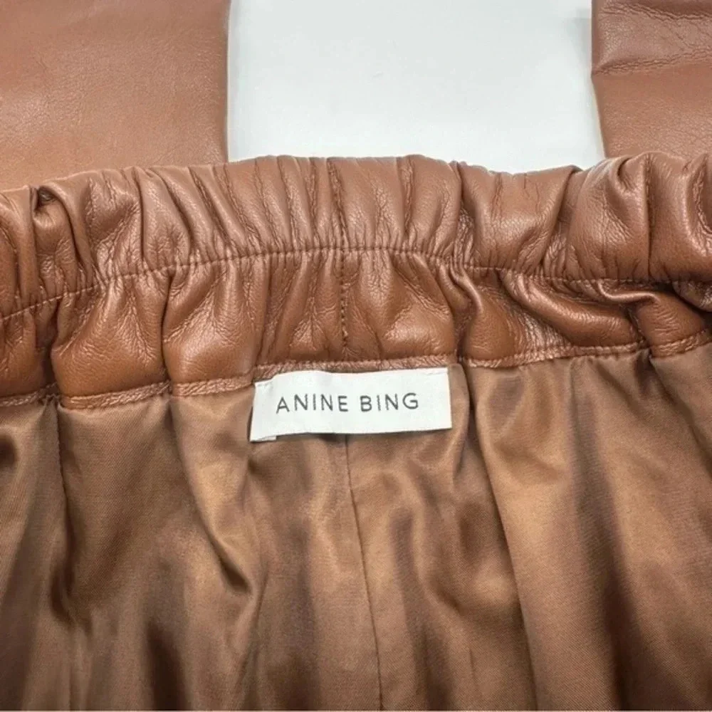 Anine Bing Colton Track Pant in Brown Small B1024